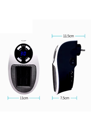 500 Watt Priz Tipi Uzaktan Kumandalı Taşınabilir Isıtıcı