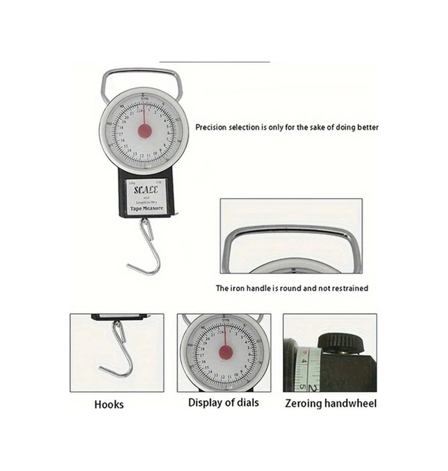 Trendooze Portatif Kompakt El Terazisi - Ev Balıkçılık Bavul Ağırlık Ölçer