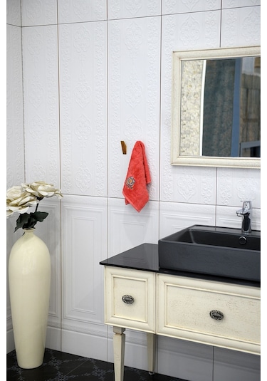 Banyo Askısı Yapışkanlı 4'lü Ahşap Askılık Ahşap
