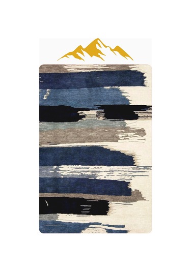 Modern Desenli Dijital Baskı Kaymaz Taban Halı H0942 Renkli
