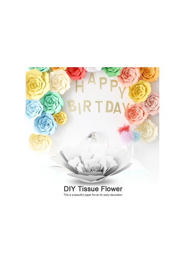 Konesam Ev, Düğün Ve Parti Dekorasyonu İçin El Yapımı 30 Cm Gri Kağıt Çiçeği - Romantik Vuruş Yaratıcı 1 Adet