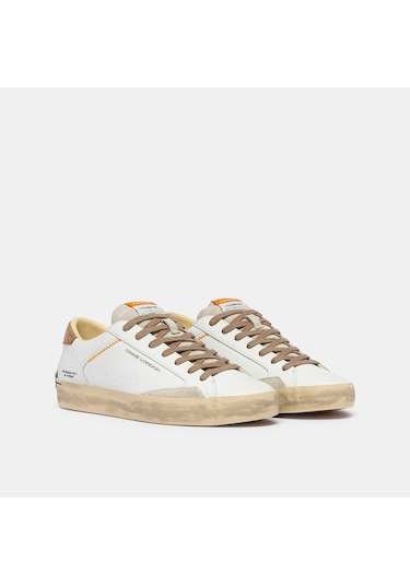 White Sneaker Erkek 190002pp8.10 Crime London Dıstressed Lo Beyaz