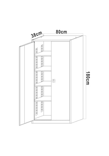 Çelik Dosya Dolabı Metal Dolap Ofis Dolapları Arşiv 80x38x180 Turuncu