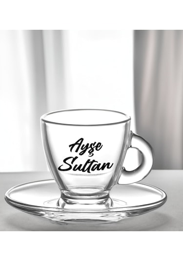 Bk Gift Kişiye Özel İsimli Cam Kahve Fincanı & Türk Kahvesi & Papatya Kolye & Gümüş Metal Kutuda Kokulu Mum Hediye Seti-4, Anneye Hediye, Anneler Günü