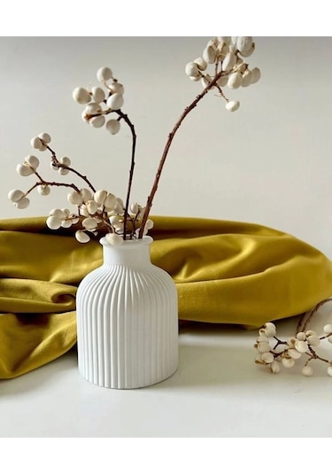 Dekoratif Minimal Pampas Vazo 10 Cm Çok Renkli