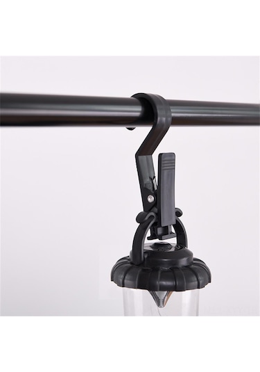 Yaleker Kamp Çadırı Sabitleme Kancaları - 4 Adet Pp Malzeme, Hafif Ve Dayanıklı, Sırtlı Açık, Çadır, Perde, Havlu Asma İçin Siyah