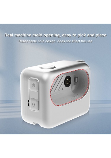 Xindoker Insta360 Go 3 İçin Silikon Kamera Kılıfı - Çizilmeye Karşı Koruma Beyaz/kırmızı/siyah