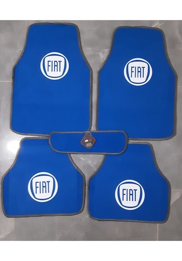 Fiat Brava Fiat Logolu Mavi Halı Paspas Çift Katlı