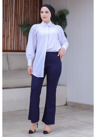 Piyale Ispanyol Paça Pantolon 653 - Lacivert