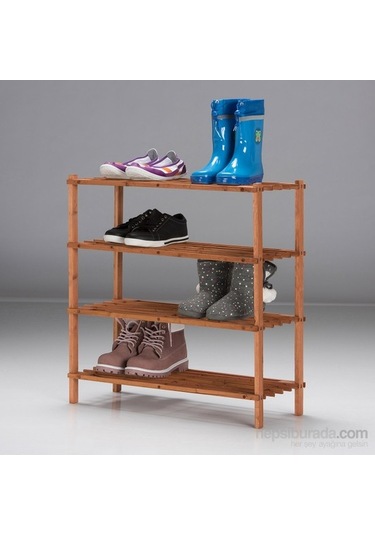 Çok Amaçlı Portatif 4 Katlı Ahşap Raf Diğer