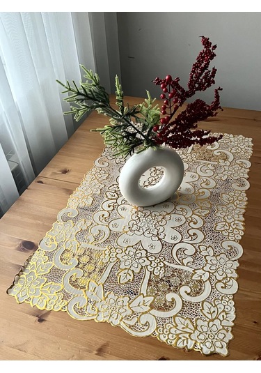 Best Price 34 Dikdörtgen Masa Örtüsü 277578612 Altın Rengi