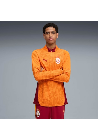 Puma Galatasaray Erkek Antrenman Fermuarlı Üst 782887 06 Turuncu