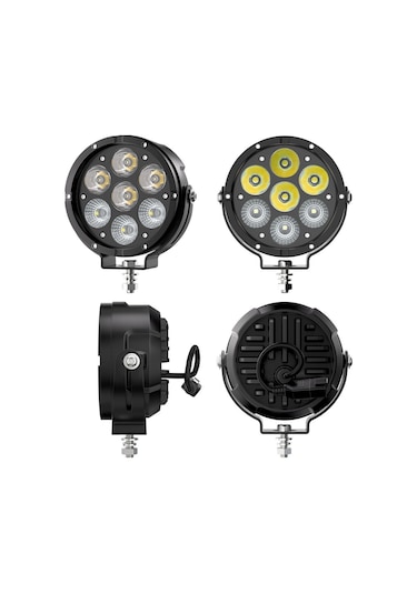 Motosiklet Profesyonel Led Sis Farı Kiti Renk Kapaklı 100w Modlu Beyaz + Kapak İle Sarı Sis Farı