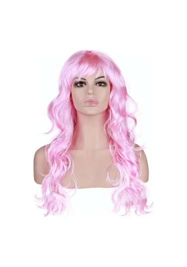 Riota Uzun Dalgalı Anime Neroncu Süet Peruk 171228363 Pembe