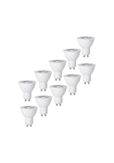 10 Adet 7 W Gün Işığı 1. Sınıf Gu10 Duy Led Ampul - 3000 Kelvin