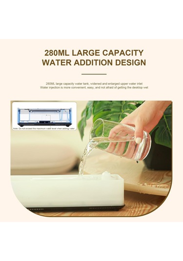 Uçucu Yağ Difüzörü 280ml, Sanal Alevli Ev İçin Difüzörler, Ultrasonik Elektrik Aromaterapi Difüzör, Yatak Odası İçin Hava Nemlendiricisi Aqua Flame Nemlendiricisi