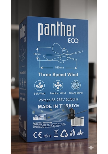 Panther Tavan Tipi Kumandalı Ledli Vantilatör