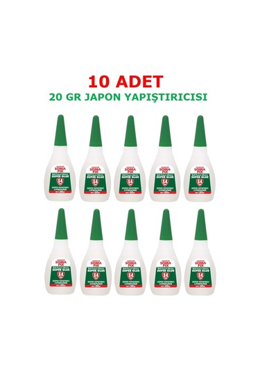 10 Adet Somafix 20 Gr Süper Şok Hızlı Japon Yapıştırıcı