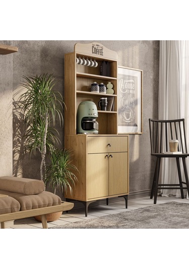 5206 Sıesta 69 Cm Kahve Köşesi Çok Amaçlı Dolap Sepet - Yunus