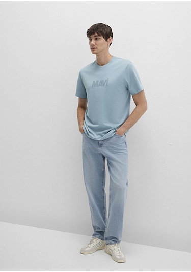 Mavi Logo Açık Mavi Erkek T-shirt M0612896-70838 Açik Mavi