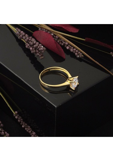 Bilezikci Klasik 14 Ayar Altın Tektaş Yüzük YZCAY14K29180