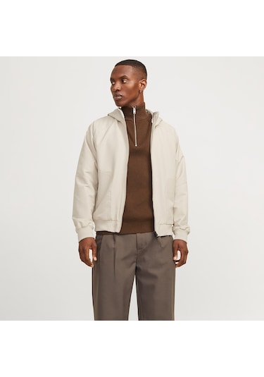 Jack&jones Perfect Bomber Erkek Bej Kapüşonlu Ceket Bej