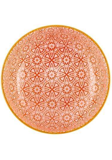 Karaca Floral Turuncu Round Çerezlik 10 cm