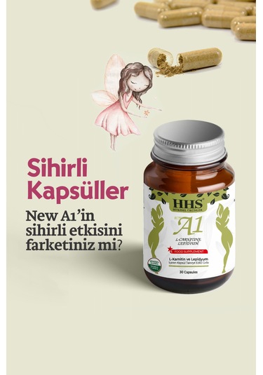 New A1 L Carnitine Lepidium Bitkisel Kapsül Aromasız