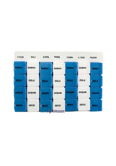 Kopya - Haftalık Ilaç Saklama Kutusu 28 Gözlü