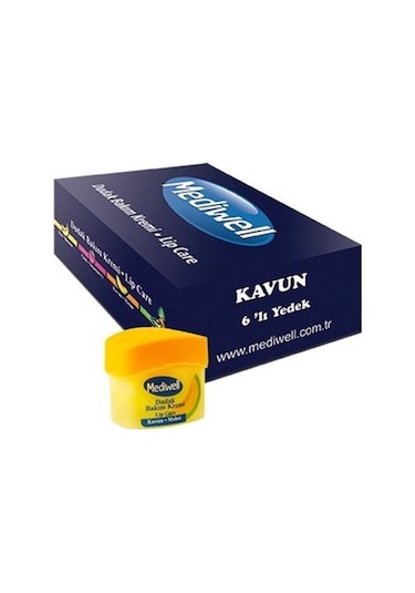 Mediwell Kavun Aromalı Dudak Bakım Kremi 6 Adet