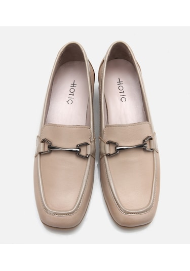Hotiç Kadın Deri Bej Tokalı Loafer 01ayh306780a310 Bej