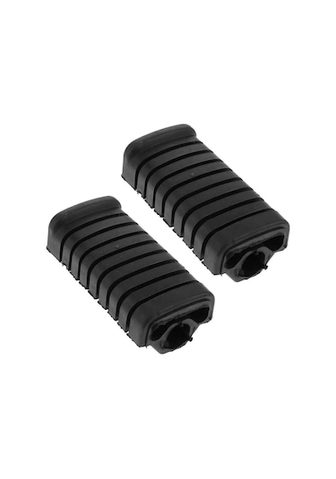 2 Parça Motosiklet Ayak Peg Kauçuk Kaymaz Ayak Dayama Yeri - Siyah