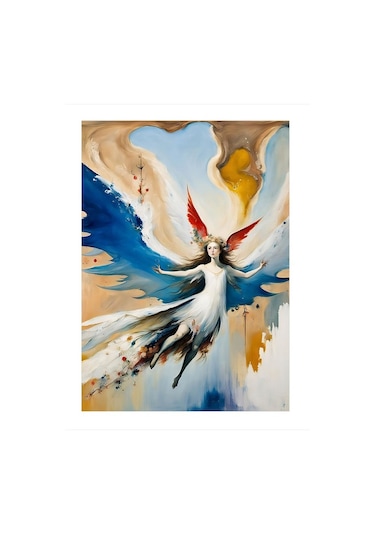 Yağlıboya Melek Hediyelik Mdf Tablo 35cm X50cm