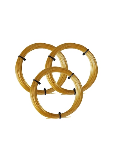 3 Adet Luxilon 4G 1,25 mm. Monofilament Kordaj 12 Metre Altın Sar