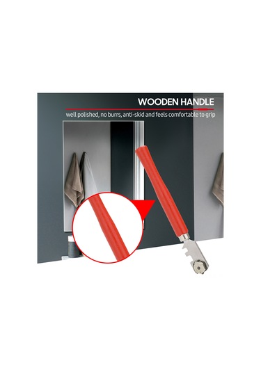 Geekyou 6 Tekerlekli Cam Kesici, 6-12mm Kalınlıkta Cam Ve Seramik İçin Multifonksiyonel Pen Tipi Kesim Aleti