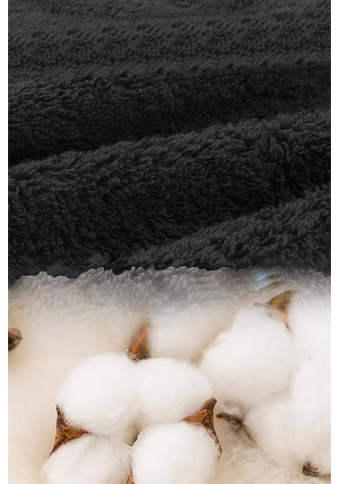 6 Lı Premium %100 Pamuklu Kuaför & Berber Saç Havlusu 50x90 Cm Siyah