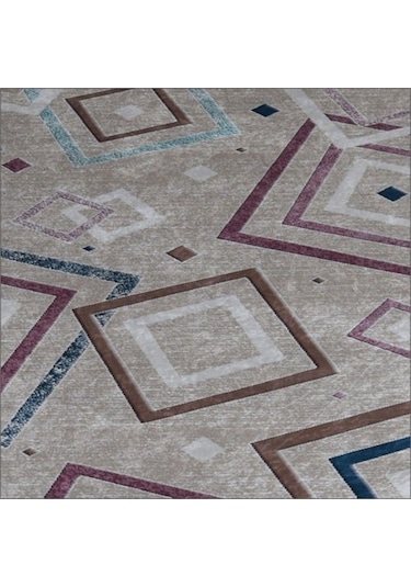 Dekoratif Milena Model Kaydırmaz Dot Taban Halı Çok Renkli