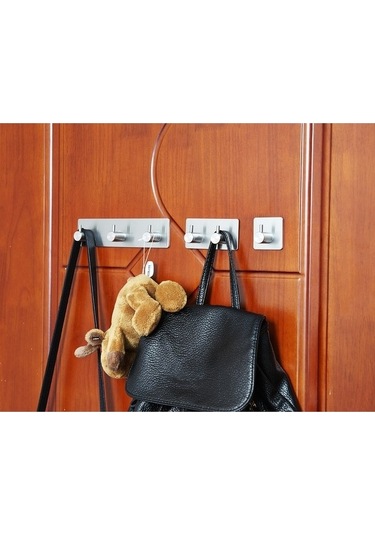 Tongxida Yapışkanlı Şapka Paslanmaz Palto Leezsing Kendinden Kanca Havlu Giysi Duvar Çelik Bornoz Banyo Askısı 3 Adet Bl Diğer