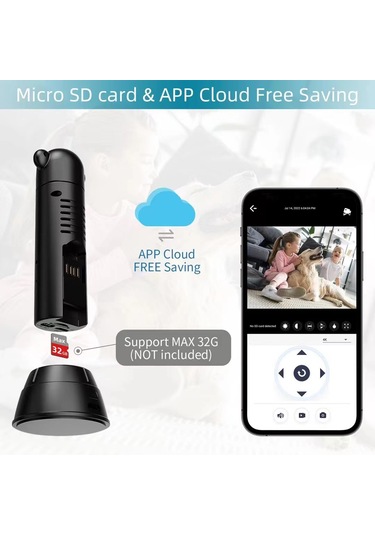 Wezone V10 Mini Akıllı Güvenlik Kamerası: Gece Görüşü, 1080p, İnsan Algılama, Kablosuz Kontrol Diğer