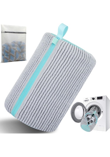 Konesam Filtmonster Gri Çamaşır Makinesi Ayakkabı Yıkama Seti - 1 Adet Ayakkabı Torbası + 1 Adet Ağızlı Çamaşır Torbası, Otomatik Kilitleme Rengi, Dayanıklı, Yüksek Su Geçirgenliği Gri