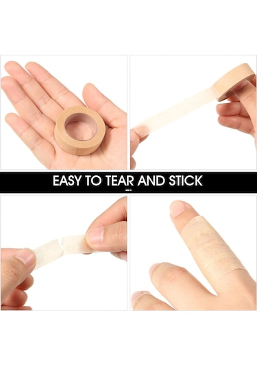 Mufunye Teneke Tonlu Nefes Alıcı Mikroporlu Tıbbi Bant - 1.25cm X 4.5m, 8 Adet Paket - Yara Bakımı, Sıkıştırma Ve Hassas Ciltler İçin