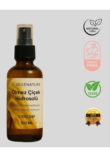 Villenature Ölmez Çiçek Hidrosolü Immortelle Hydrosol Helichrysum Italicum 100 ML