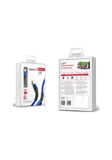 Noktaks - Micro Usb Kablo Ls64 - Mavi T9276 Mavi