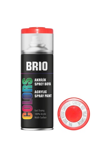Brio Sprey Boya Akrilik Karmen Kırmızı B3002 400 ML