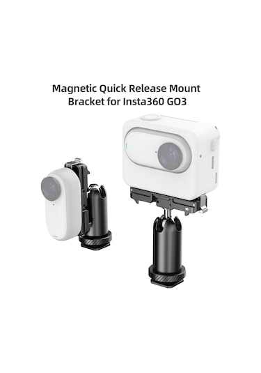 Wezone Insta360 Go3 Uyumlu Alüminyum Manyetik Hızlı Çıkarma Montajı - Bulut Ayaklı Taban Ve Kamera Çantası Desteği