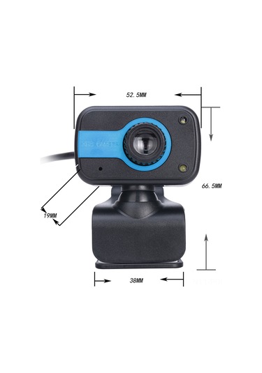 Padalink Usb 2.0 Usb Kamera, Siyah-mavi, Otomatik Kurulum, 1.45m Kablolu, Yüksek Kaliteli Mikrofon, 360 Dönebilen Lens, Video Konferans/ders İçin