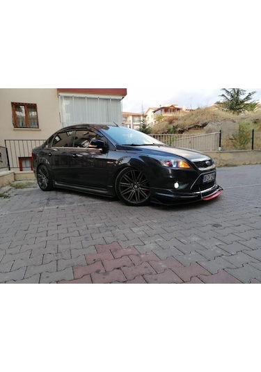 Universal Esnek 4 Parça Kırmızı Dilli Lip Piano Black Flaplı Abs