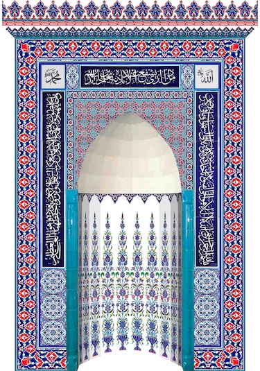 Armada Çini 180x290 Ks-5 Rumi Çini Mescit Mihrap Cami Mihrapları