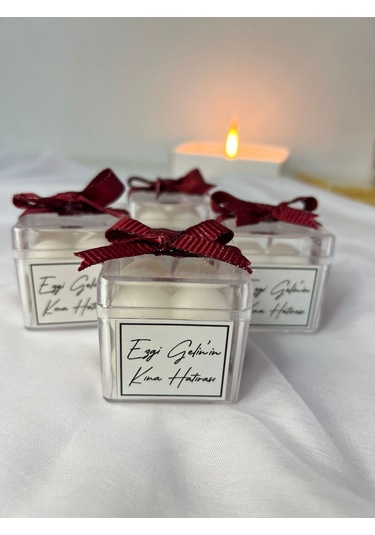 Hediyelik Mumlar Kurdelalı Buble Hediyelik Mum, Nikah Şekeri, Doğum, Sünnet, Düğün Nişan Söz 20 Adet