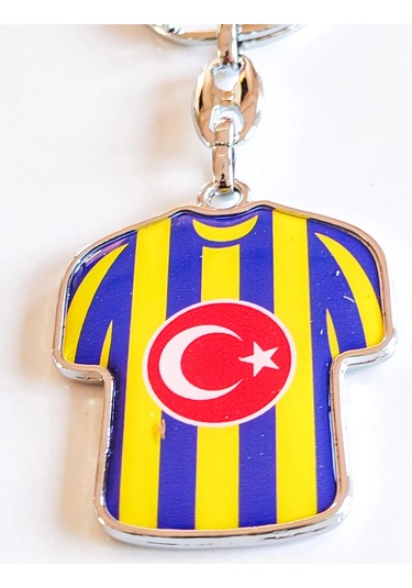 Moncuk Design Sarı Lacivert Takım Formalı Metal Anahtarlık